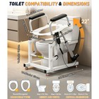 Electric Toilet Seat Lift For Elderly 100w Motors  Padded Arms  Supports 330lbs