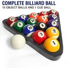 21 4 Inch Pool Balls Billiard Set 16 Pcs Resin Regulation Size Weight Table