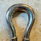 Two  2  Pat Areias Sterling Silver 5 5  Horseshoe French Roll Hair Pins Vintage
