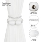 White Curtain Tiebacks  2pcs  Strong Magnetic outdoor Curtain Rope  Drapes