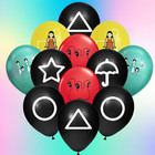 Squid Games Party Supplies Birthday Decoration Balloon Bouquet Banner Foil Latex