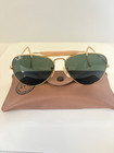   Vintage 1993   Ray-ban Aviator Gold Sunglasses B l  With Case   Usa Made  