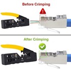 Leatbuy Rj45 Crimp Tool Kit Crimper Cat5 cat6 Crimping Tool Set For Pass Thro   