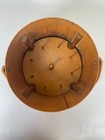 Wooden Round Sewing Basket Box Pincushion Lid Handle Thread Spool Organizer