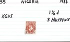 Nigeria 1938 Sc55 Kgvi 1 1 2 Pence Used