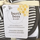 Burts Bees Reversible Organic Cotton Baby Blanket  Soft Nursery Quilt  A-bee-c