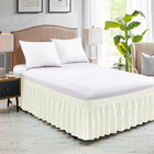 Freshculture Full Bed Skirt  Elastic Wrap Around Bed Skirt Full Bed  Easy Fit Wi