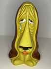 Vintage 1971 My Toy Inc  Sad Sam basset Hound piggy Bank with Plug  Blow Mold     