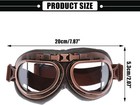Vintage Motorcycle Goggles  Windproof Dustproof  Copper Frame