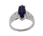 19thc Antique 1  ct  Iolite silver Ring Sacred To Roman King Of Gods Jupiter Zeus