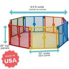 8 Panel Baby Playpen Gate Foldable Child Safety Indoor Outdoor Play Yard Plastic