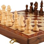 Classic Wooden Chess Set     Handcrafted Walnut Pieces   Foldable Board