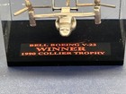 Rare 1990 Bell Boeing V-22 Osprey Collier Trophy Commemorative Employee Award