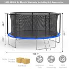 14ft Trampoline With Safety Fence   Ladder - Fun For Kids   Adults