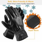 Men Women Winter Gloves Leather Warm Waterproof Thick Thermal Insulated Gloves