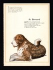 1920s Antique Saint Bernard Print Poem Poetry Print Wessell St Bernard Art 7110e