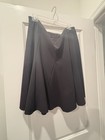 Emma James Women s Petite 16p Black Solid Pleated A-line Short Skirt Blend