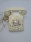 Vintage Itt Rotary Dial Desk Phone Beige Ivory Usa Made