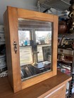 Antique Vintage Primitive Wooden Mirror Medicine Wall Cabinet Farmhouse Style