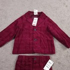 Lot Of 2 First Impressions Baby Boy 24 Months Jacket Corduroy Blazer   Pants Red