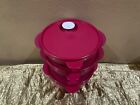 New Tupperware Set 3 Crystalwave Reheatable Bowls Cups Vineyard white Color
