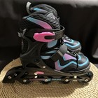 Fihuny Rollerblades Inline Skates Light Up Kids Adjustable 1-4 Euc Black Purple