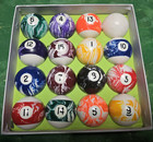 Iszy Billiards Pool Table Billiard Ball Set  Marble swirl Style New