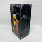         Glass Viking Beer Horn Rustic Stand Leather Strap Original Box Spencers