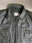 Men s Bagazio Black Leather Vintage Biker Vest Snap Front Size Large L