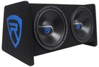 Rockville Rv12 2b 1200w Dual 12  Car Subwoofer Enclosure mono Amplifier amp Kit