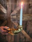 Extremely Rare Art Nouveau Figural Lady Bronze Gilded Chamberstick Candle Stick