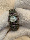 New Persona Retro Vintage Mother Pearl Dial Watch Green Purple