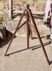 Antique Wooden Tripod Surveyors Level Transit Stand Adjustable 1930s Era