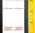 Jumbo Roll Of 2000    return-do Not Remove Tag  Retail Store Clothing Price Tags