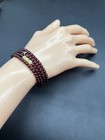 4   mm 100  Natural Superb Garnet Necklace With  Accessories                                                            