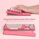 Wireless Keyboard And Mouse Combo - Round Keycaps  Full-size Retro Typewriter Ke