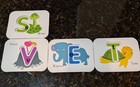 Alphabet  Abc  Number   Matching Cards - Wooden Puzzle Educ Toy Trace W  Finger