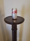 Large Barley Twist Wood Candlestick Pedestal W feet 55  Tall  Local Pickup Only