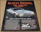 1977 Buick Regal Print Ad Car Automobile Advertisement Sears The Winner Ii Shoes