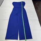 Blue Short Sleeve Off Shoulder Wide Leg Long Pant Jumpsuit Womens Size Medium