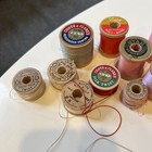 Lot 25 Vtg Spools Thread- Corticelli  Coats   Clarks  Most Silk Some Cotton poly