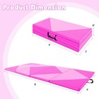 Folding Gymnastics Mat 8  X 4  X 2  Pu Leather Tumbling Exercise Mat Yoga Gym
