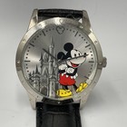 Vintage Disney Limited Edition Mens Mickey Mouse Wrist Watch With Leather Band