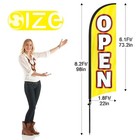 Open Feather Flag With Pole And Ground Stake  8ft Swooper Advertising Banner    