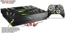 Skin For Xbox One X Console Controller Baja 0023 Lime Green Decal