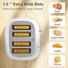 Toaster 4 Slice  Retro Stainless With 6 Bread Shade Settings 1 5  wide Slots 