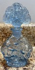 Beautiful Rare Vintage Blue Perfume Bottle With Dauber  Cherubs Cupids Angels