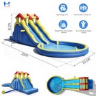 26ft Inflatable Water Slide Kids Bounce House Water Park W splash Pool   Blower