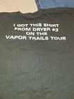 Rush Black Vapor Trails Tour Dryer T-shirt Thrown By Alex Lifeson  Size Xl
