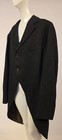 Victorian 19th C 2 Button Black Wool Cutaway Jacket W Labels Fr Florida Estate